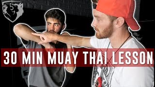 Muay Thai Training 101 Full Beginners Class [upl. by Neelak]