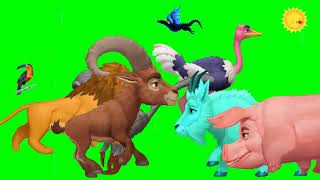 green screen animals  stampede green screen  green screen cartoons  running green screen [upl. by Neetsirhc]