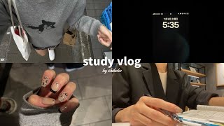 【Eng】study vlog｜530起き女子大学生の日常👧🏻📑｜勉強モチベを出す3つの方法📍｜高校時代の部活仲間と激アツな夜を過ごした日🍻｜ネイルカフェ購入品紹介 [upl. by Paola809]