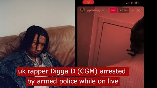 uk rapper digga d arrested 24 hours after digdat charged with attempted mder ukdrill [upl. by Codie]