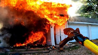 Structure Fire with Explosion Nozzle POV [upl. by Editha]