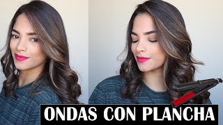 COMO HACER ONDAS CON PLANCHA RAPIDO Y FACIL I Cukismakeup [upl. by Oilcareh]