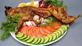 Сочный запеченный кролик в духовке Вкусный рецепт приготовления кролика [upl. by Fokos]