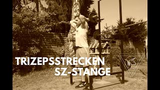 Trizepsstrecken  SZStange  Technik Tutorial [upl. by Naicad833]