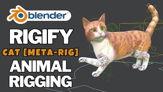 Rig A Cat with Rigify  Animal MetaRig  Animal Rigging in Blender  Rigify Blender Tutorial [upl. by Gomez]