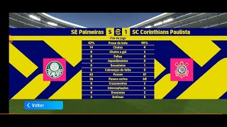 SIMULAÇÃO eFootball palmeiras x Corinthiansep 1aumenta a qualidade porque o YouTube deixa ruim [upl. by Eelymmij]