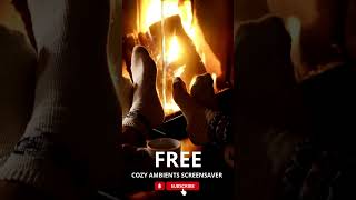 SCREENSAVER FREE COZY AMBIENT SUBSCRIBE FOR MORE screensaver fireplace screensaver [upl. by Ibbob197]