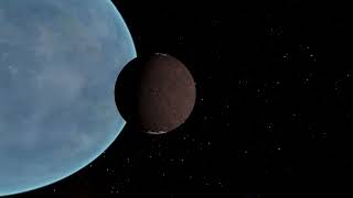 Fast orbiting moon next to earthlike world [upl. by Aivilys678]