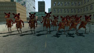 FNAF Movie 14 Foxys chase me in The City Garrys Mod [upl. by Ahsil291]