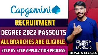 Capgemini 2022 Recruitment  Degree Students  Exam Pattern  Application Process  Devans Classes [upl. by Yvor]