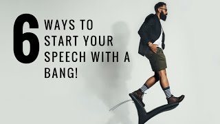 6 Excellent Ways to Start a Speech with actual examples [upl. by Siddon256]