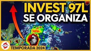 Invest 97L futura tormenta tropical Helene amenaza a Cuba Yucatán Florida Alabama y Georgia [upl. by Esylle]