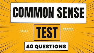 Common Sense Test [upl. by Llewkcor]