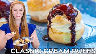 How to Make Classic Cream Puffs  Profiteroles  with Chocolate Ganache [upl. by Emeline]