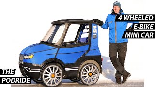 Podride  The 4 Wheeled EBike With The Shape Of A Mini Car  Outrageous Acts Of Science Discovery [upl. by Ardnaskela]