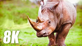 Rhinoceros Animals Collection in 8K HDR 60FPS ULTRA HD [upl. by Niltak90]