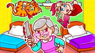 ¡SRGATO Y FLORCITA10 SE ESCONDEN DE LA ABUELA MALVADA 😡🔪  SRGATO ESCAPA DE GRANNY SIMULATOR [upl. by Aenat982]