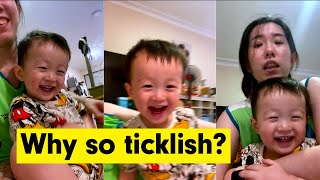 Why Is Baby So Ticklish Mummy amp Timmys HILARIOUS Selfie Time [upl. by Elnora]