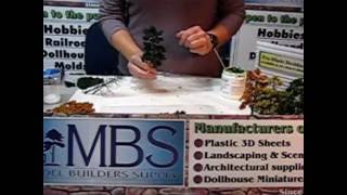 How To Make Miniature Deciduous Trees for a model railroad layout table top gaming dollhouse [upl. by Ashti]