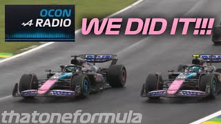 Ocons quotAHH WE DID ITquot – Celebratory Team Radio as He Secures P2 for Alpine at Brazilian GP [upl. by Avert39]