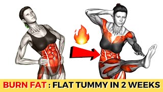 5 Min Standing Exercises Burn Fat and Get Flat Tummy In 2 Weeks  BEST ABS WORKOUT To Lose Belly Fat [upl. by Arehahs]