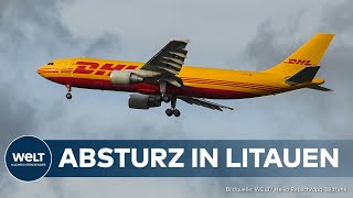 ABSTURZ Frachtflugzeug aus Leipzig stürzt auf Wohngebäude in Litauen [upl. by Lantha]