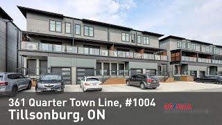 361 Quarter Town Line Unit 1004 Tillsonburg  Lisa Stockmans [upl. by Dugaid22]