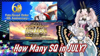 FGO NA SQ Count for JULY 2023 [upl. by Dory]