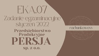 Przedsiębiorstwo Produkcyjne PERSJA sp z oo  REWIZOR  EKA07  RZIS kalkulacyjny  styczeń 2022 [upl. by Eelano]