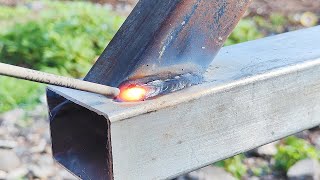 Very few people know the welding technique of thin galvanized square tube pipe [upl. by Nedrud127]