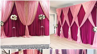 DIY How To Setup A double layered backdrop [upl. by Nairbal649]