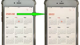 How to change Buddhist calendar to Gregorian calendar on iPhone [upl. by Leund]