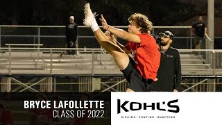 14 Ranked Punter in America  Bryce LaFollette  Class of 2022 [upl. by Adnamor]