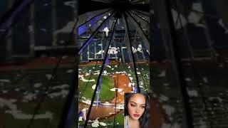 Tampa Bay Rays Stadium Roof Collapses Due to Hurricane Milton Drone Footage [upl. by Anigal108]