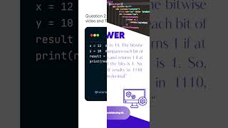 Python Bitwise Operators Quiz 4 Master Bit Manipulation in Python shorts viral python [upl. by Lorelle]
