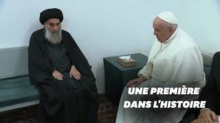 Rencontre historique entre le pape François et de layatollah Sistani en Irak [upl. by Willa]