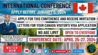 FULLY FUNDEDSELF FUNDED CONFERENCES IN CANADA FOR 2024  OPEN TO EVERYONE  NO AGE LIMIT NO IELTS [upl. by Mareld803]