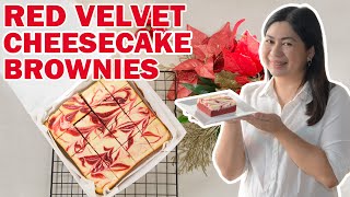 AMAZING RED VELVET CHEESECAKE BROWNIES  PANGNEGOSYO RECIPE  Jennys Kitchen [upl. by Ysak]