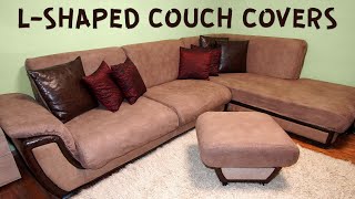 Sofa Slipcovers for LShaped Sofas DIY Tutorial [upl. by Gittle282]