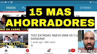 LISTAMOS LOS 15 AUTOS MAS AHORRADORES VS 1 LITRO DE GASOLINA [upl. by Betteanne]