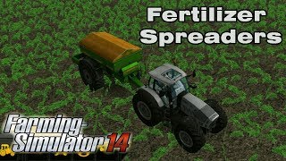 Fs14 Farming Simulator 14  New Fertilizer Spreader  Yeni Gübre Atma Makinası 3 [upl. by Ahsirpac]