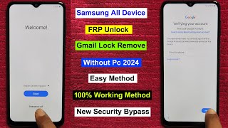 quotNew Method 2024quot Samsung All Model Frp Bypass Android 11121314  Gmail Account Remove Without Pc [upl. by Wedurn467]