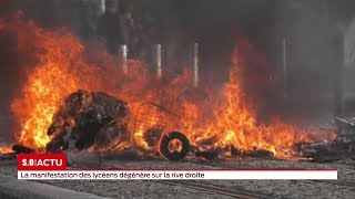 La manifestation des lycéens dégénère sur la rive droite [upl. by Eldwen]