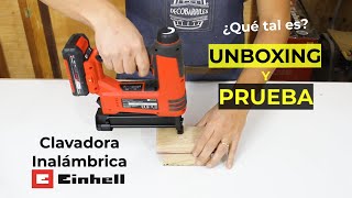 Clavadora Engrapadora inalambrica Einhell TECN 18 Unboxing y pruebas [upl. by Silva]