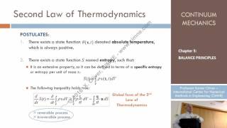 Continuum Mechanics  Ch 5  Lecture 14  Energy Balance [upl. by Anaimad]