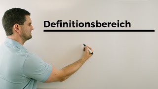 Definitionsbereich bei Funktionen  Mathe by Daniel Jung [upl. by Rorry392]