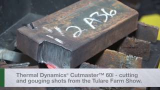 Cutmaster 60i Cuts 112 in Steel at Tulare Farm Show [upl. by Chance]