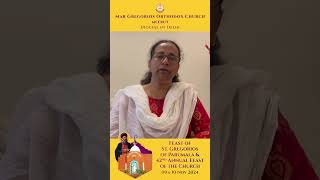 Ruby Varghese MMVS St Gregorios Orthodox Church Gurugram  extends her heartfelt wishes [upl. by Maclaine]