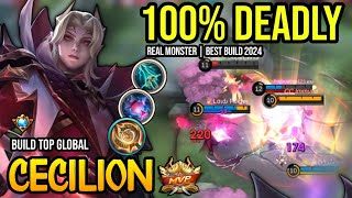 CECILION BEST BUILD 2024  BUILD TOP GLOBAL CECILION GAMEPLAY  MOBILE LEGENDS✓ [upl. by Fahey]