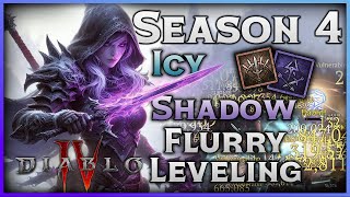 Diablo 4 Rogue Build  Season 4 Icy Shadow Flurry Leveling Build Guide [upl. by Shimkus197]